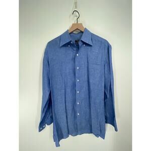 Solemare Maus & Hoffman Italian Linen Shirt Men’s M 100% Linen Dress Long Sleeve